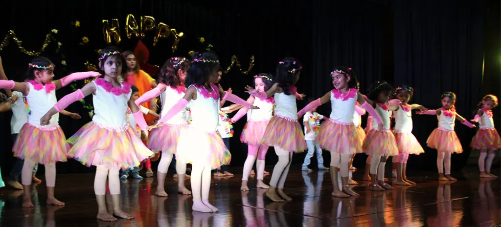 Children expressing culture through dance